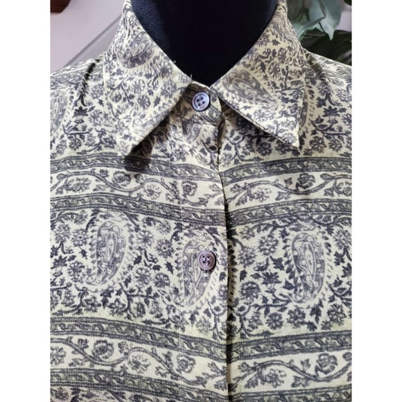 Liz Claiborne Women's Gray Polyester Collared Long Sleeve Button Down Shirt 6 - Picture 3 of 12